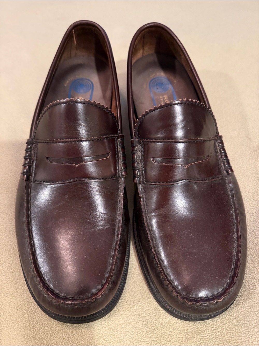 Rockport Classic Men's Penny Loafers in Dark Brown/Burgundy